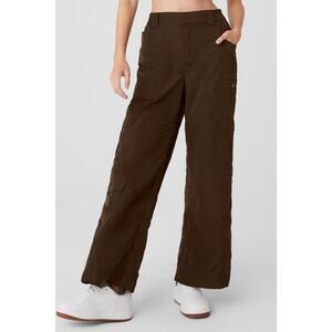 Alo Yoga High-Waist Brown Polyester Ski-Moto Puffer Pant Size XXS